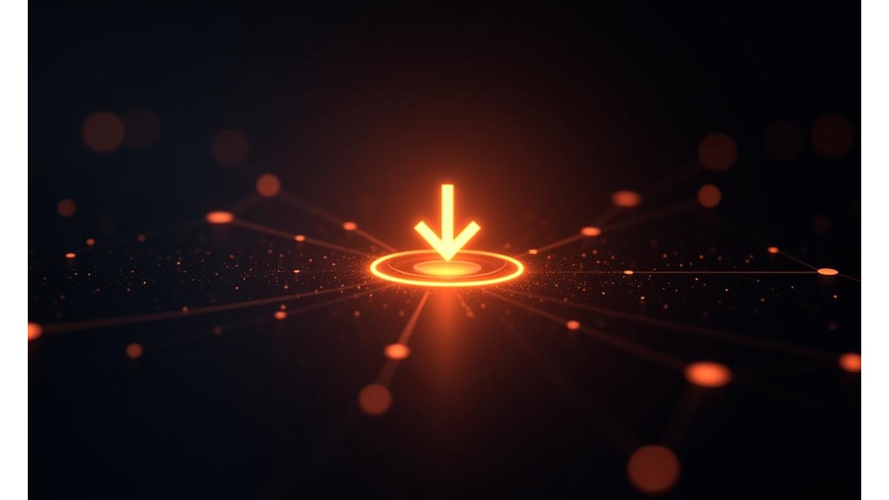Animated graphic of a secure button glowing, surrounded by abstract representations of data protection and privacy shields.