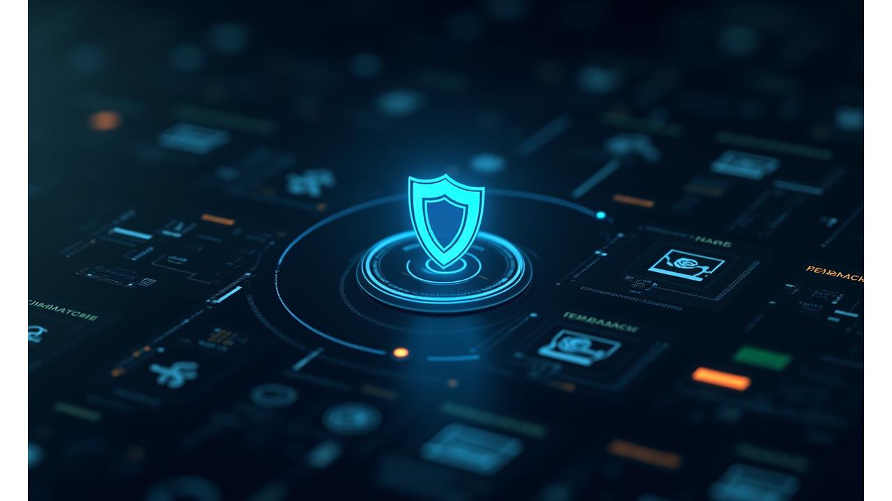 Screenshot of Arc browser Digital Asset Protection dashboard showing encryption and backup status, featuring secure icons and data flow visualizations.