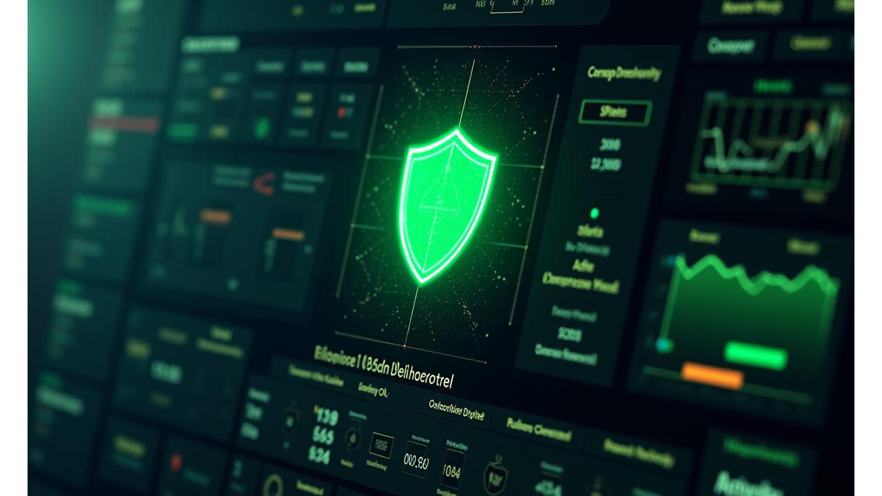 Screenshot of Arc browser Systems security dashboard with a green shield icon, real-time threat scan, and network protection status.