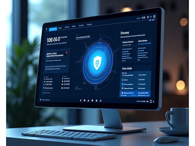 Arc browser Security software interface showing active threat scan and a protective shield