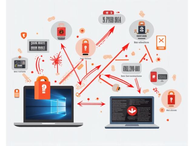 Infographic visualizing common USB attack vectors like data exfiltration and malware injection